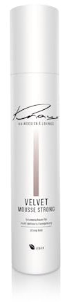 Knaus VELVET Mousse Strong – Schaumfestiger für starken Halt & extra Fülle | Ansatzvolumen für feines Haar | Rückstandslos auskämmbar & nicht verklebend