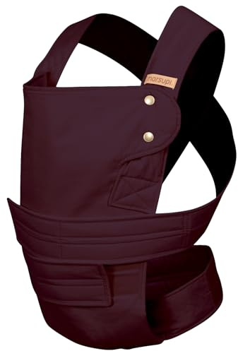 marsupi Mochila Portabebés - Para Bebés desde Recién Nacidos y Niños Hasta los 15 kg - Ligera y Compacta, Con Sistema de Sujeción Fácil y Resistente - Algodón Orgánico - Baya XL