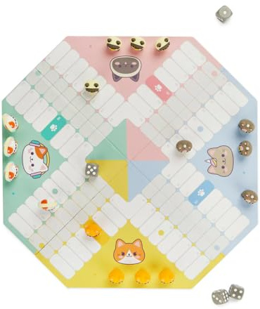 balvi Brettspiel Purrchisi Klassisches Brettspiel im originellen Kawaii-Design Kunststoff/Hartpappe