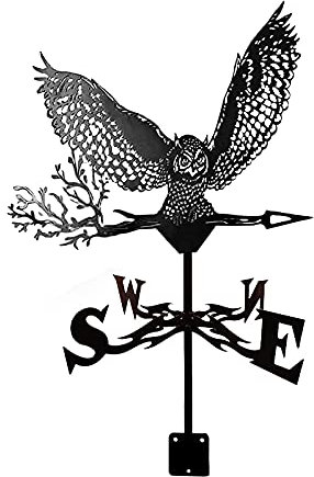 Wetterfahne Adler Eule Eichhörnchen Edelstahl Wetterhahn Langlebig Bauernhof Szene Gartenstecker Wetterfahne Messwerkzeuge für Terrasse Hof Dekoration (Adler)