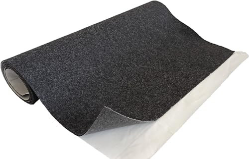 TAPHICEROS Selbstklebend Filzstoff,Graphit, 50cm x 150cm,Nadelfilz Superflex,Bespannstoff aus Filz,Meterware,Innenraumverkleidung Bezugsstoff Bastefilz für DIY Auto Box Liner