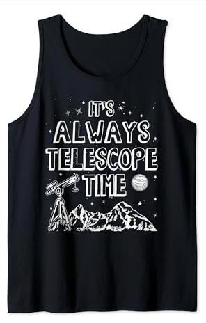 Teleskop Nachthimmel Uhr Sterne Astronomie Liebhaber Tank Top