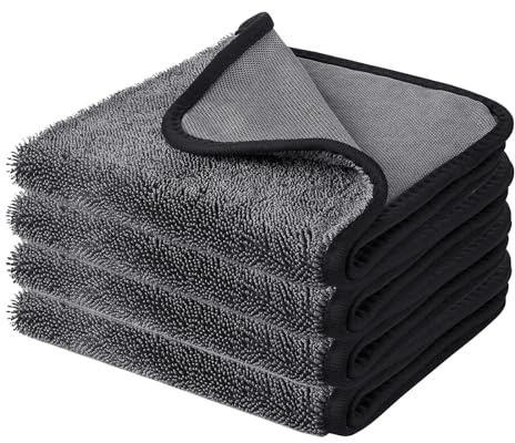 Shiny Bath Trockentuch,4 Stück 30x40cm Fast Dry XXL Duschkabinen Tuch Trockentuch zum Wasser Abziehen in Dusche & Bad