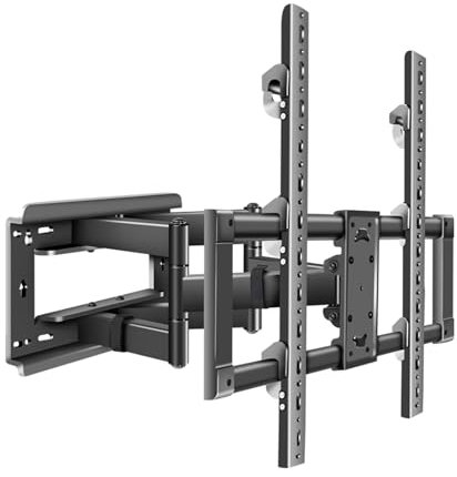 HILLPORT TV Wandhalterung Schwenkbar für 55-100 Zoll Fernseher, Neigbar Ausfahren Wandhalterung für Flach & Curved Fernseher von bis zu 80 kg, max. VESA 800x600mm DY999