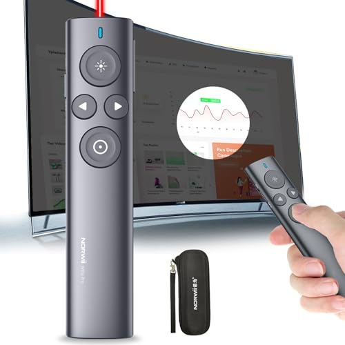 Norwii N95s Presentation Clicker with Digital Laser Pointer for TV Screen