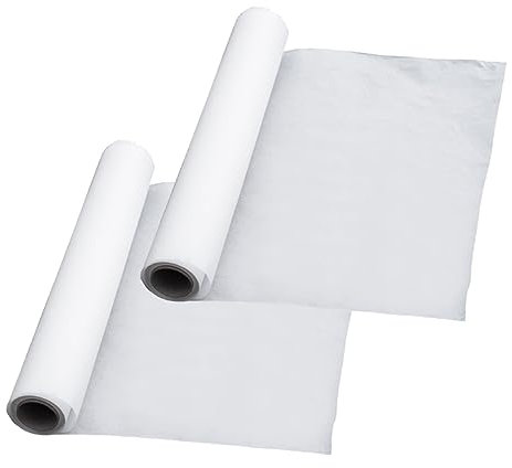 Garneck Papier Sulfurisé Pour Cuisson 30 Cm x 10 m Feuilles Antiadhésives En Silicone Revêtement Résistant à L'huile Pour Moules à Gâteau Et Barbecue Paquet De 2 Rouleaux