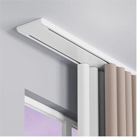 Vorhangschiene 3,3–26 Fuß Verbundene Doppelschienen For Vorhänge, Deckenmontage, Robustes Trennwand-Raumteiler-Vorhangschienensystem, Aluminium-Fensterstangen-Verbindung For Wohnmobil, Wohnzimmer, Kra