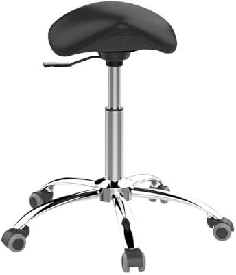 BZJPRFC Sattelhocker Mit Rädern, Ergonomischer Drehstuhl, Höhenverstellbar 53–73 cm, for Massagesalons, Friseure, Home Office, Tragkraft 200 Kg