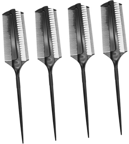 SAFIGLE 4pcs Perm and Dye Hair Brush Set for Women Multifunctional Styling Comb Hair Dye Brush for Sleek Ponytail for Home Use and Salon Application