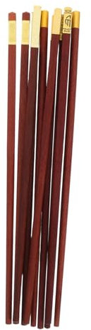Cabilock 5pares Palillos De Sándalo Rojo De Madera Palillos Chinos Cena Reutilizables Hogar Delicados Caja De Obsequio