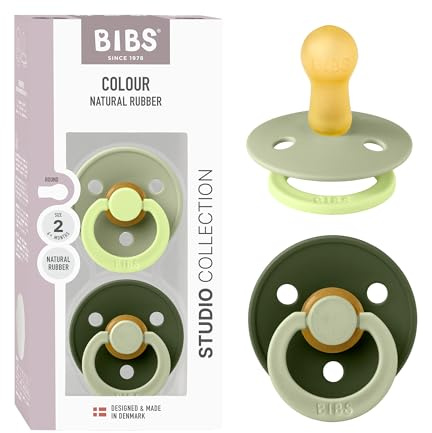 BIBS Colour Studio Napp 2-pack, BPA-fri - Sage/Huntergreen