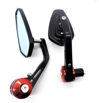 Rétroviseur moto Pour Ducati Pour Monster 696 797 821 22mm Bout Guidon Rétroviseur En Aluminium Rétroviseurs latéraux moto(ROUGE)