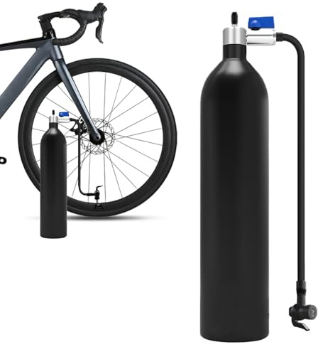 Inflador De Neumáticos para Bicicletas - Bomba De Neumáticos Portátil De Alta Presión De 200 PSI, Botella De Refuerzo con Compresor De Aire Compacto/inflador De Vacío De Llenado Rápido | Accesorio De