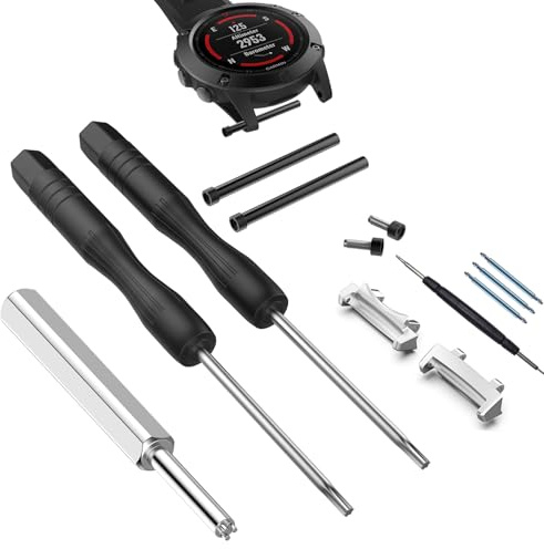 CORXEFXEF 2 x Uhrenarmband-Verbindungsstifte für Amazfit T-Rex 3, mit 2 x Anschlüssen, 3 x 22 mm Federstiften, zum Verbinden von 22 mm Armband, 4 x Schraubendreher, Werkzeug für Amazfit T-Rex3