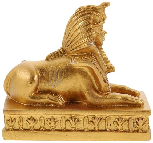 UKCOCO Sphinx Dekoration aus Kunstharz mit Hoher Nachahmung und Langer Lebensdauer Klassische Ägyptische Aquarium Deko für Wohn und Bürogestaltung