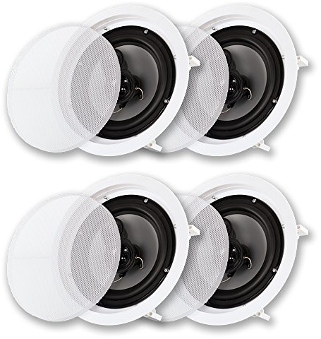 4 Akustiskt ljud CS-IC83 350 Watt 8 3-vägs hemmabio i väggen/takhögtalare