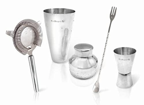 Vin Bouquet FIK 001 SET Set de Cocktail 4 Piezas, Acero Inoxidable, Multicolor, 28.5 x 27 x 1