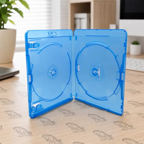 Vision Media Amaray Lot de 5 boîtiers doubles Blu-Ray Double de 15 mm d'épaisseur