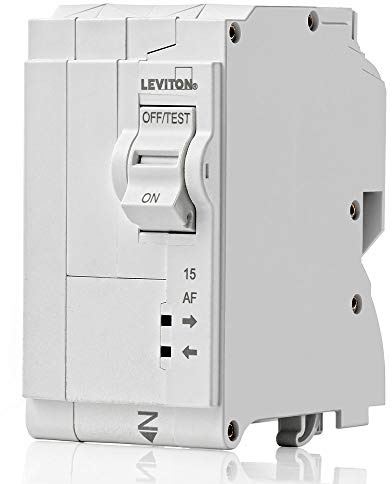 Leviton 15A 2-Pole Plug-On Smart GFPE Branch Circuit Breaker, Hydraulic Magnetic, 120/240 VAC, LB215-ES, White
