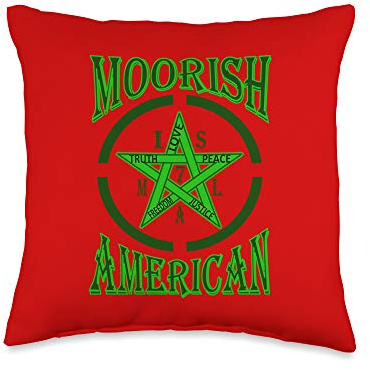 Moorish American Divine Moor Throw Pillow