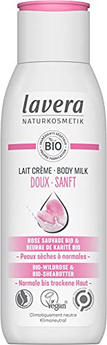 lavera Milk Cream - Natural Cosmetics - Vegan - Organic Wild Rose and Organic Shea Butter - Certified - 200 ml