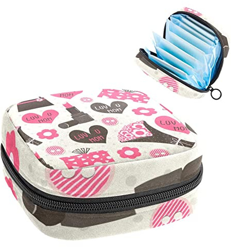 Damenbinden Aufbewahrungstasche, Period Kit Tasche für Schule, Menstruationstasse Tasche, Damenbinden Pads Organizer Tasche, Liebhaber Geschenke Bankett Lippenstift