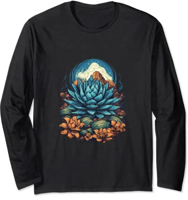 Agave Titanota Royal Agave Kreide Agave Sukkulenten Pflanzen Langarmshirt