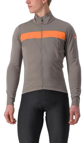 CASTELLI 4521503-064 RADDOPPIA 3 JKT Jacket Homme NICKEL GRAY/RED ORANGE Taille XXL