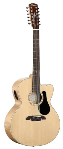 Alvarez AJ80ce Artist Series - Guitarra acústica eléctrica de 12 cuerdas, color natural