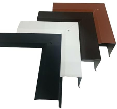 90 ° Ecke für Ortgangblech Flachdach Ortgang Dach Blech Innenwinkel 70° Zuschnitt 35 cm (Alu anthrazit RAL 7016)
