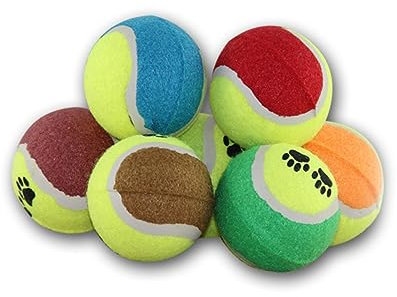 minkissy 12stücke Tennisbälle Für Hunde Mit Pfotenmuster Kauspielzeug Für Haustiere Katzenspielzeug Zum Kratzen Und Beschäftigen