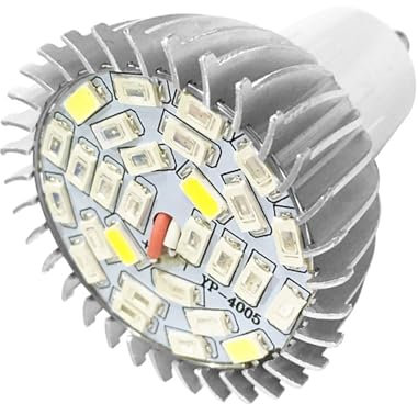 KIMISS Lampe de Culture, 28 W à Spectre Complet E14 GU10, Lumière LED pour Terrasse Intérieure, Pelouse, Jardin, Soins de Jardinage, Serres, équipement de Germination des Plantes,