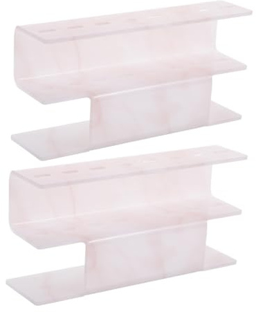 VICASKY 2 piezas Expositor para Pinzas Accesorios para Extensión de Pestañas Pinzetes Pestañas Pinzas Soporte Pinzas Soporte Pinzas Lash Tech Rosa Acrílico