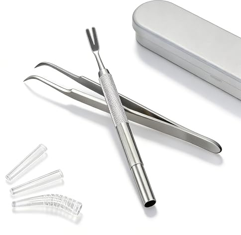 CeoxThao Tick Remover Tools for Dogs and Cats – Professional Stainless Steel Tick Removal Kit for Humans, Tick Tweezers for Pets, Includes Tweezers, Shovel, and Portable Storage Box for Easy Use