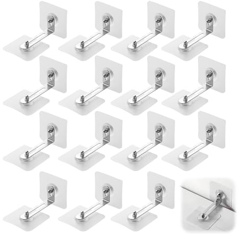 15 Paare Möbel-Wandanker Kippsicherung Möbel Ohne Bohren Wandbefestigung Schrank Transparent Wandbefestigung Schrank Kippschutz Möbel Wandanker für Kleinkinder für Schrank Kommode Baby-Proofing