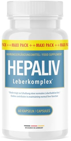Hepaliv Kapseln | für deine körperliche Balance | mit neuer & verbesserter Formel | 60 Kapseln Inhalt