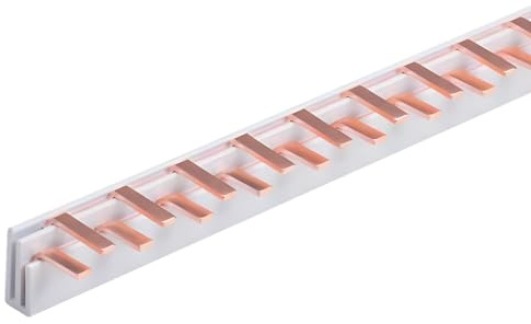 Pettine Alimentazione Per Collegamento Quadro Elettrico, 1P+N 24 PIN 210mm, Barra Collettrice per Interruttori Magnetotermici e Differenziali, BusBar Modulare 63A