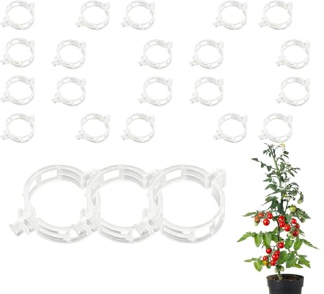 Generico Clip de soporte para plantas – Abrazadera para fijación en jardinería – Clip reutilizable para plantas trepadoras – Apto para patios, granjas, patios, porches, invernaderos, vides y
