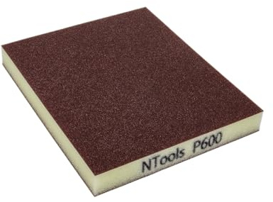 Ntools GSD Schleifschwamm, Körnung 600, Schleifschwämme für Holz, Kunststoffe, Metalle, Lacke, Grundierungen und andere Oberflächen, trocken und nass anwendbar, Körnung 600, 20 Stück