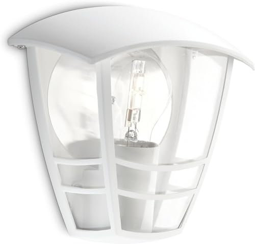 PHILIPS CREEK LAMPADA DA PARETE DA ESTERNO LANTERNA LUCE DIFFUSA, ALLUMINIO BIANCO 153873116