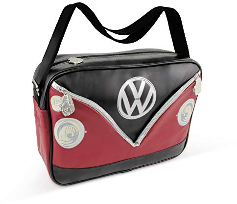 BRISA VW Collection - Volkswagen Schulter-Umhänge-Reise-Tasche-Freizeit-Bag mit VW T1 Bulli Bus Motiv