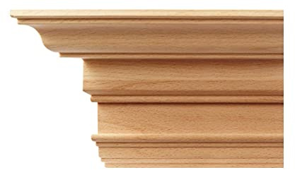 Kranzleiste 130 x 70 mm, Buche roh Länge 2440 mm