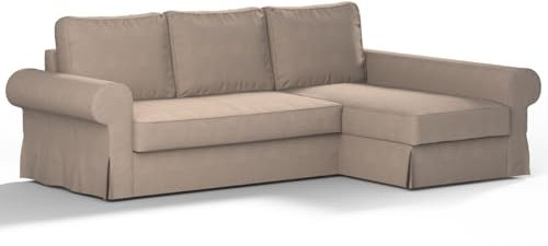 dekoria Ersatz für Bezug für Backabro Bettsofa/Recamiere Sofahusse passend für Modell Backabro beige-grau