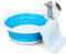 Glosoni Washbasin Multi-Functional Round Washbasin Collapsible Round Washing Up Bowl Basin Washing Basket Folding Silicone Basin Bowl for Outdoor Travel Camping Hiking