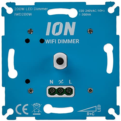 ION INDUSTRIES Professional 200W WIFI LED Dimmer - Der erste ohne neutralen Draht - Gewinner Innovation Award - Funktioniert mit oder ohne WIFI und mit Tuya App