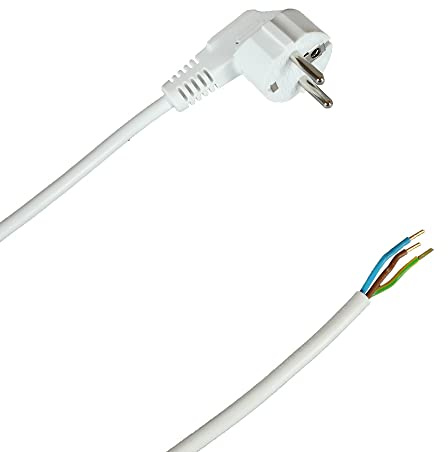 Anschlussleitung mit Schukostecker weiss 3x1.5² Anschlusskabel Gerätekabel Kabel Stecker Stromkabel 1,5m