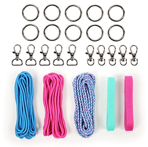 kullaloo Hobby Horse Halfter Materialset zum Basteln von Halftern und Führstricken für Steckenpferde (Anleitung separat erhältlich) – aqua/pink