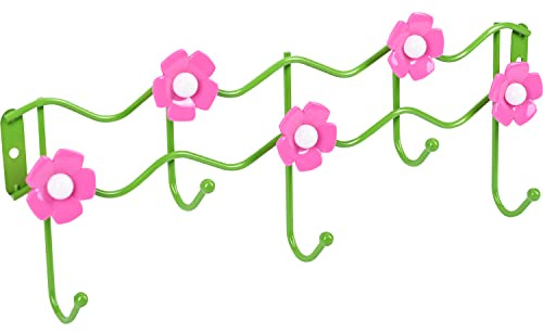 Galashield Kids Coat Rack Wall Mount Hooks for Kids Room Flower Design Hook for Boys and Girls Towel, Clothes, Hat, Backpack Hanger