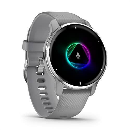 Garmin Venu 2 Plus Reloj Inteligente Pantalla AMOLED, Adultos Unisex, Gris Plata, 43mm (Reacondicionado)