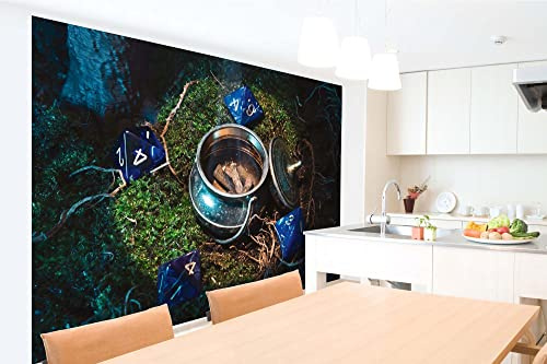 DIMEX LINE Non-Woven Photo Wallpaper Play Scene with Metal Pot 375 x 250 cm - Non-Woven Wallpaper, Wall Mural, Wall Art - Wallpaper for Living Room, Bedroom, Office, Kitchen